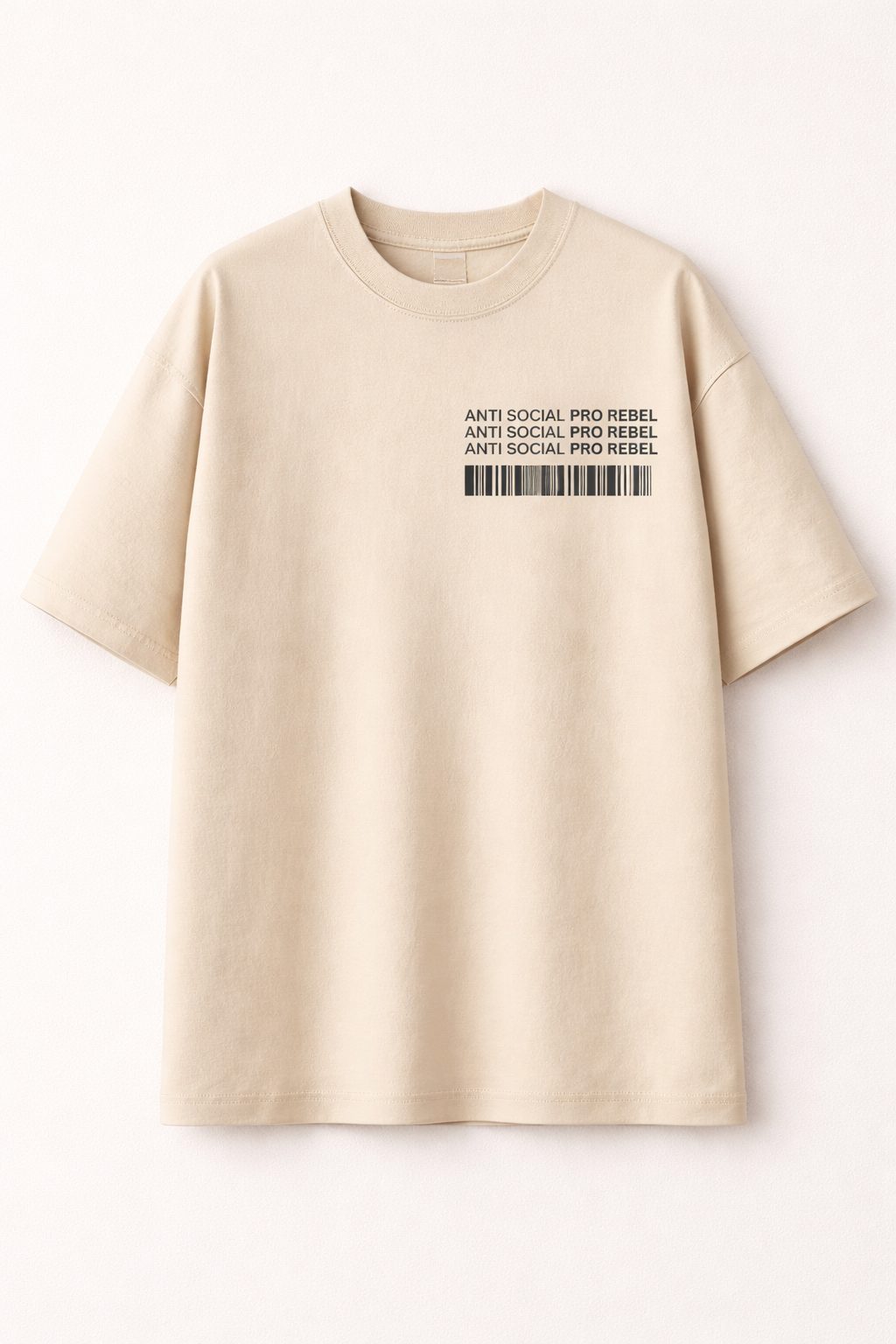 Rebel Code Tee – Coffee Beige