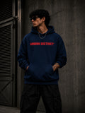 Urban District® Midnight Skyline – Oversized Graphic Hoodie | Navy Blue