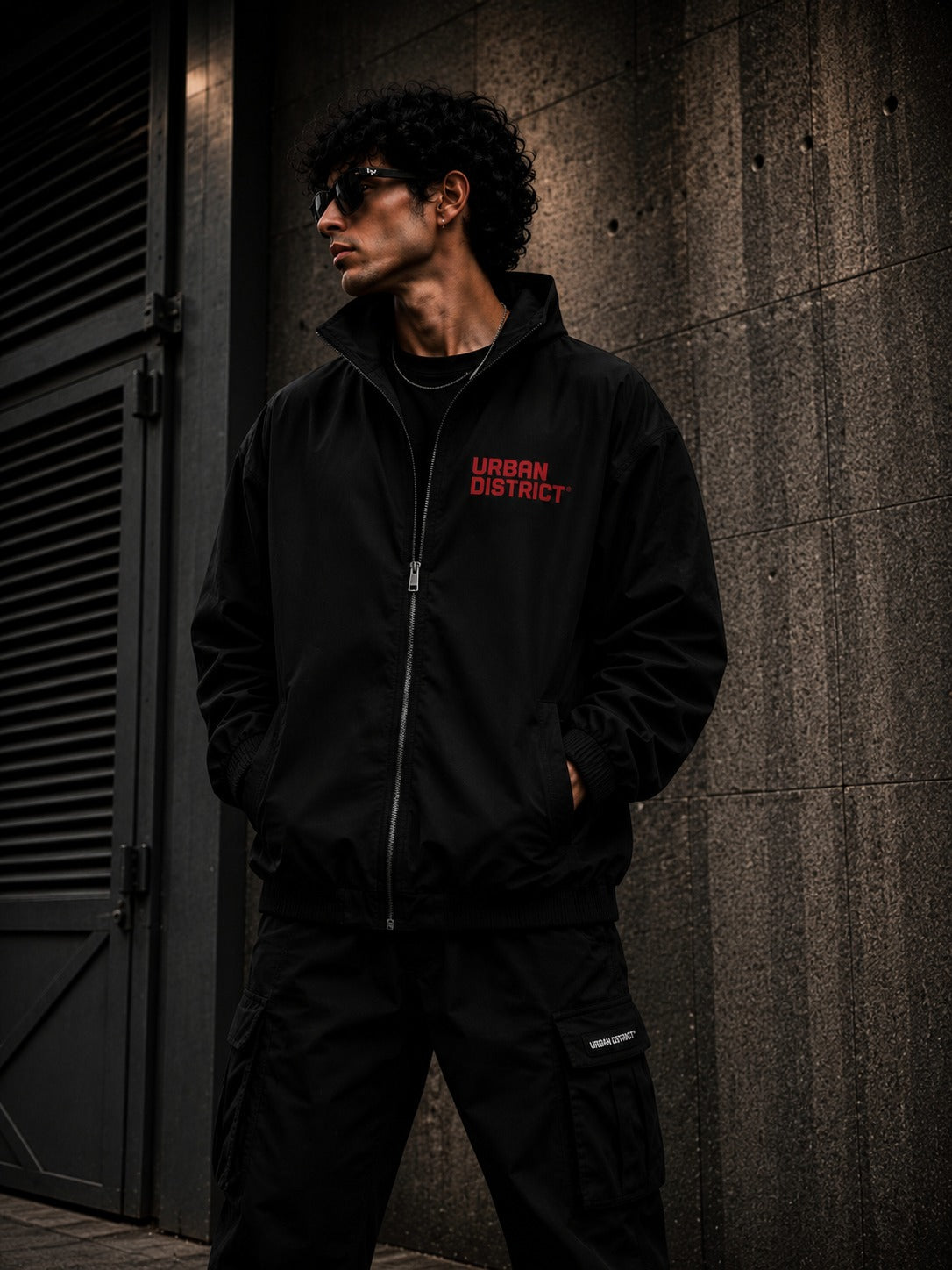 Urban District® Global Signal – Oversized Utility Jacket | Black